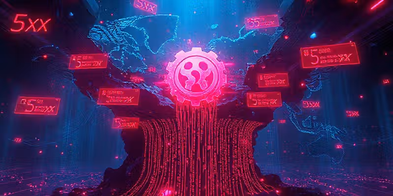 Rappresentazione dell'outage globale di Cloudflare causato da un errore Rust