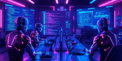 Rappresentazione visiva di agenti AI che lavorano in parallelo per lo sviluppo software