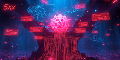 Rappresentazione dell'outage globale di Cloudflare causato da un errore Rust