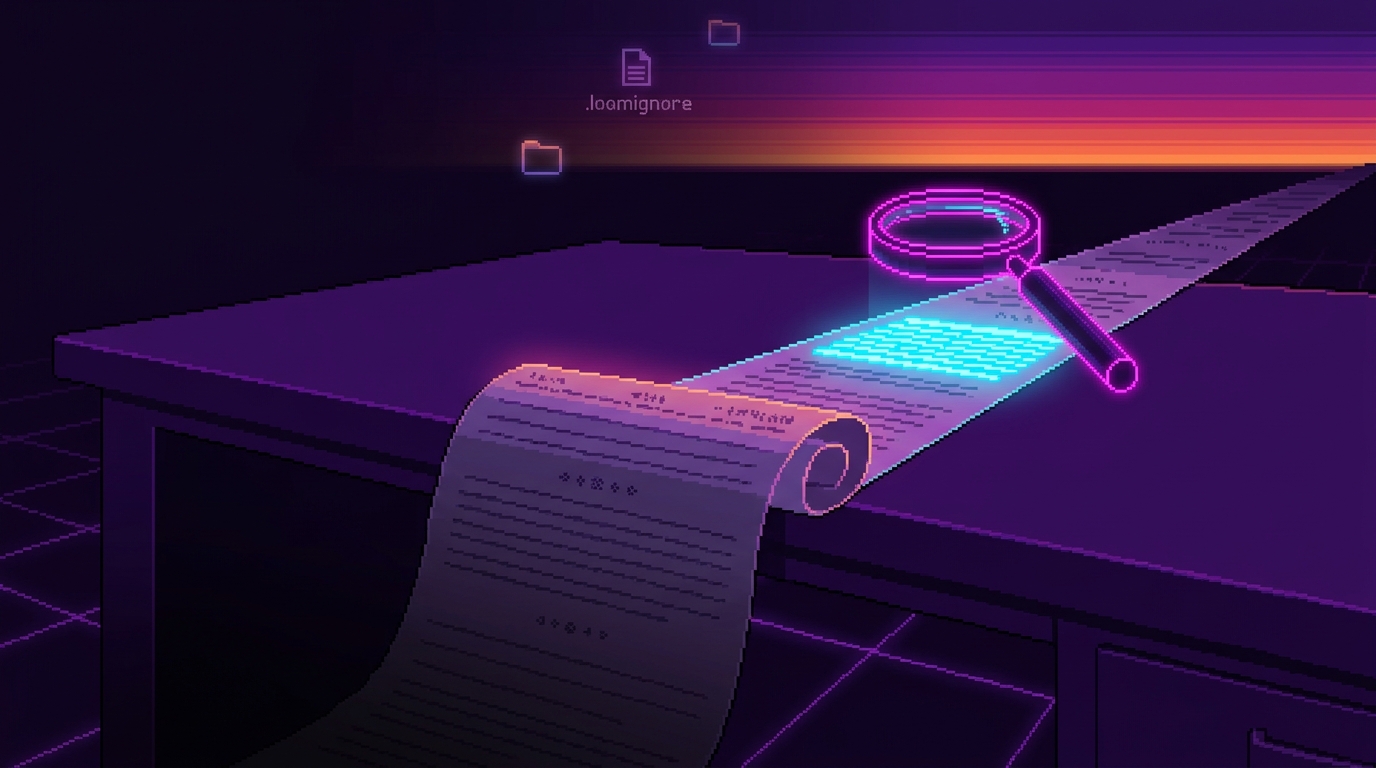 Loom 0.7 - estratti pertinenti dai file lunghi, grep MCP e .loomignore