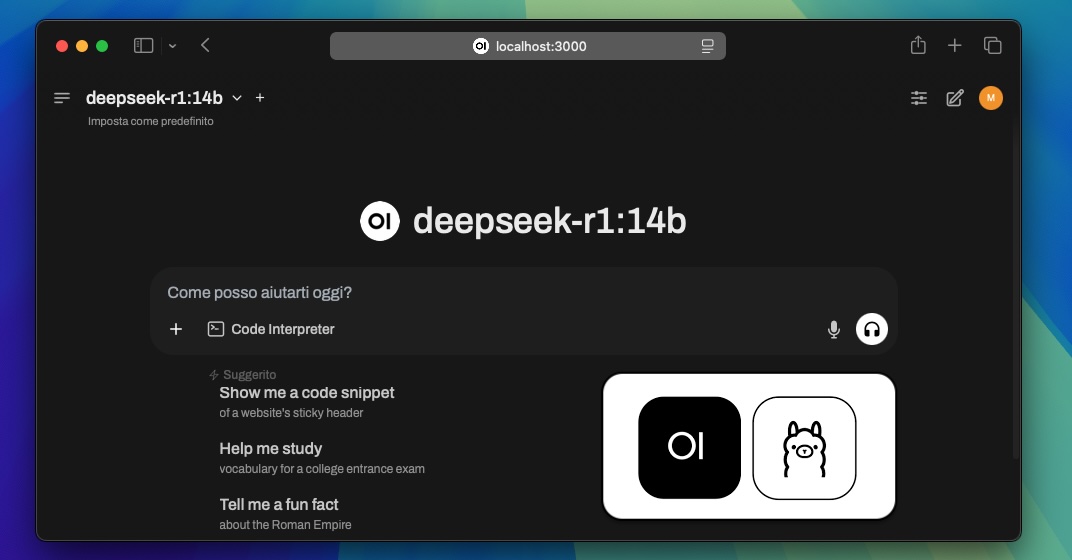 Open WebUI Interface Running Locally
